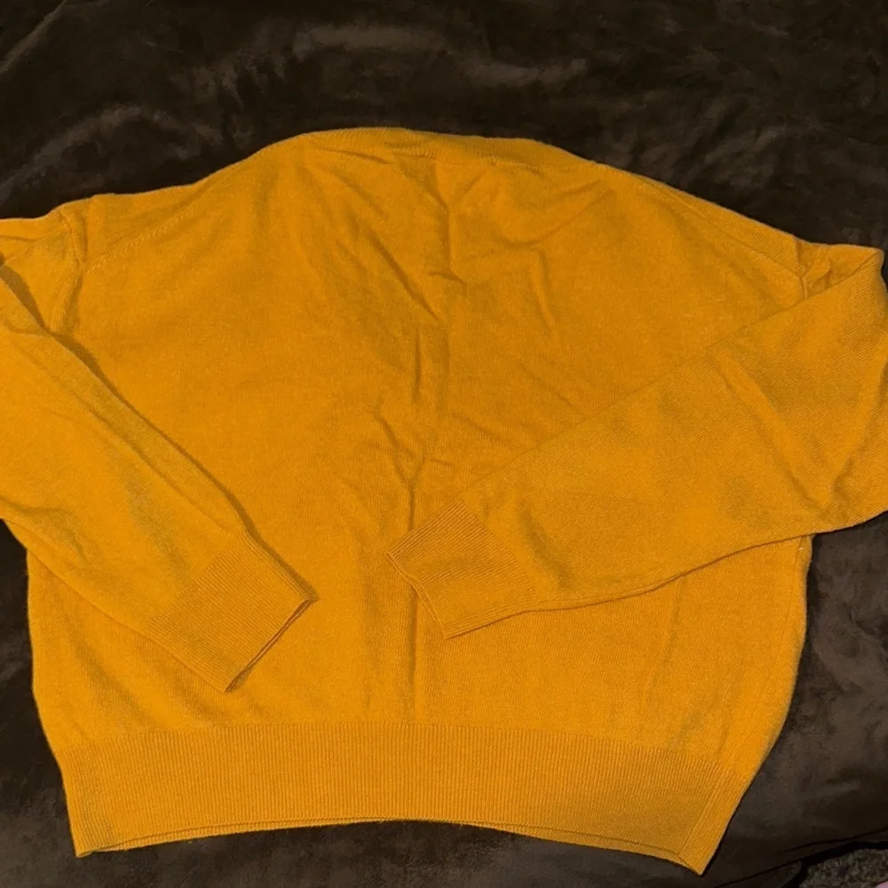 Zara Mustard V-Neck Sweater